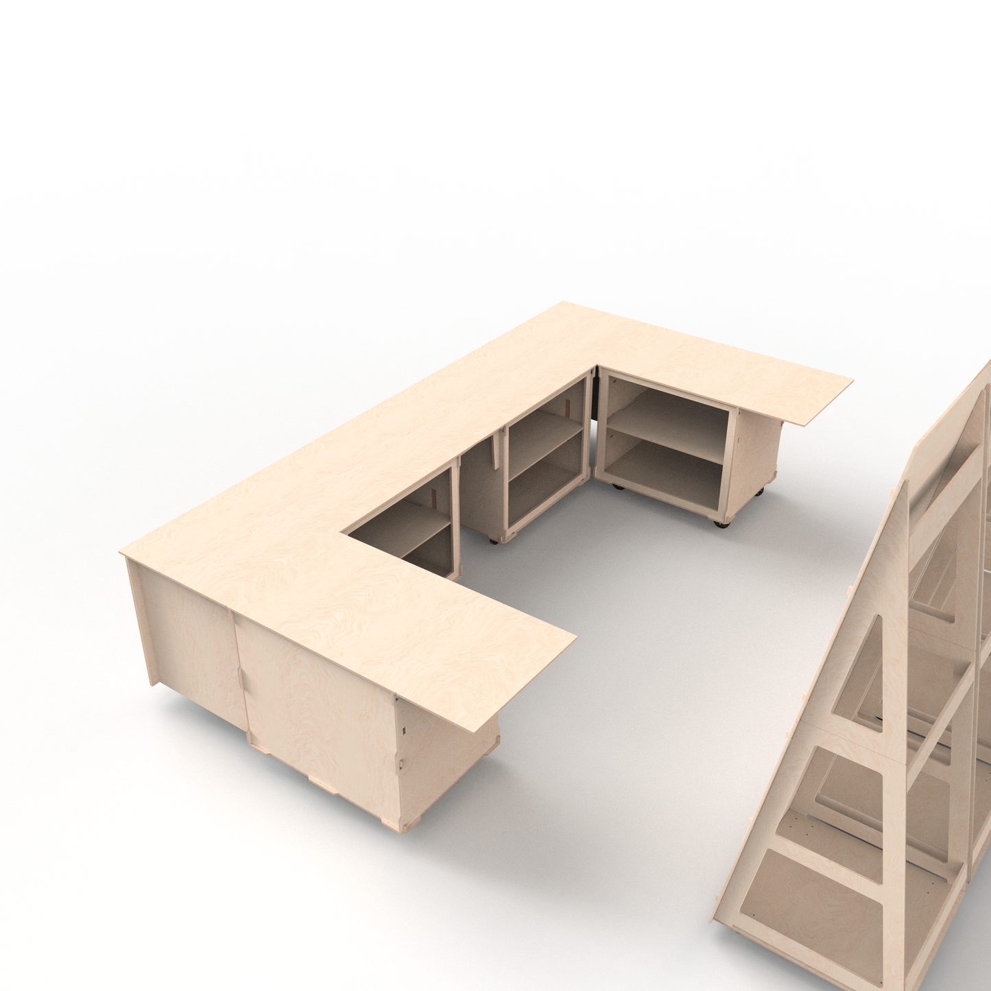 U Shaped Mobile Bar
