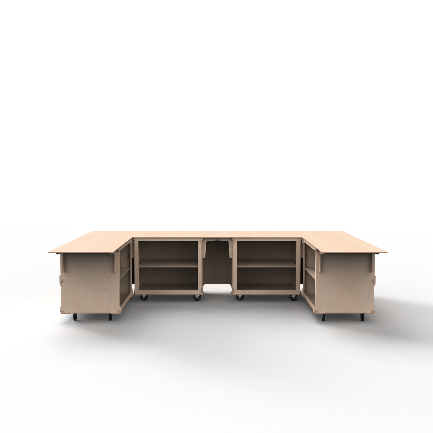 Modular U-Shaped Mobile Event Bar – 4-Cart Professional Setup