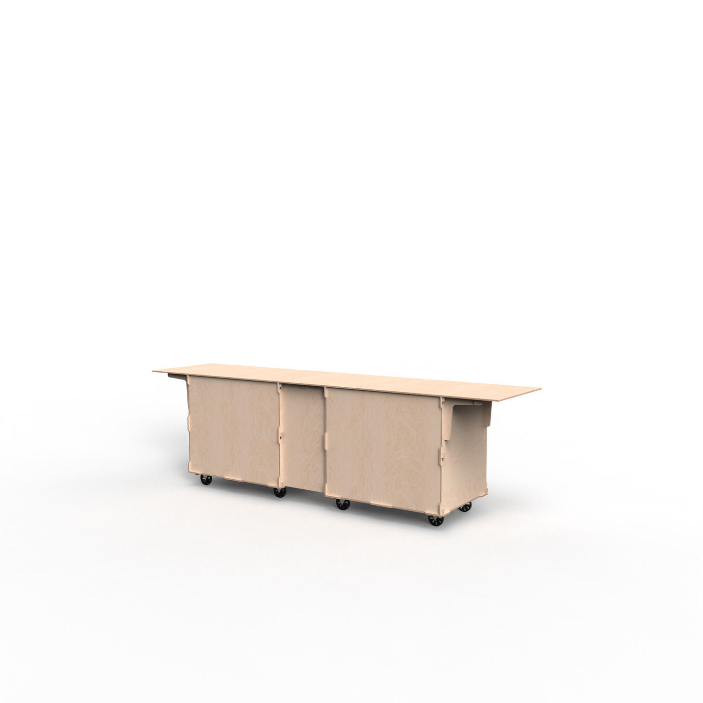 2-Cart Straight-Line Mobile Bar – Modular Event Counter with Straight Connector