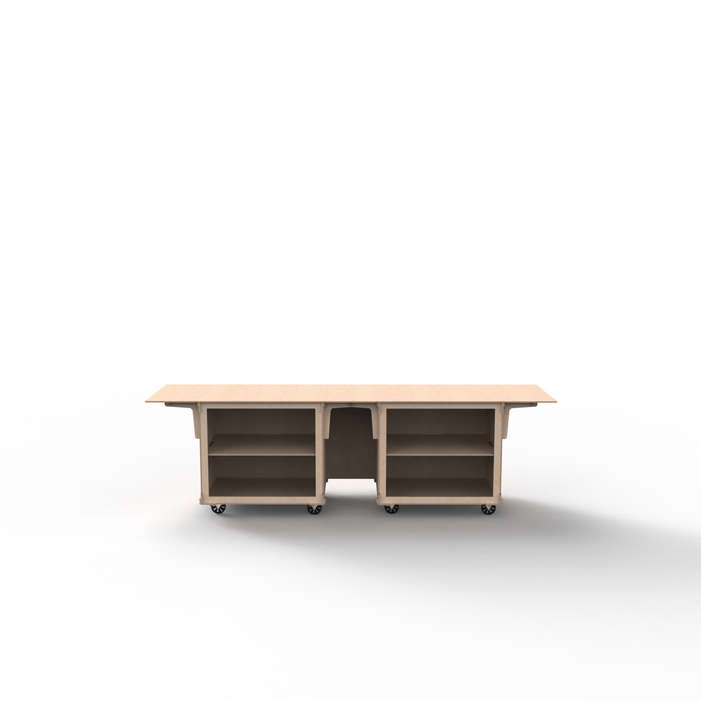 2-Cart Straight-Line Mobile Bar – Modular Event Counter with Straight Connector