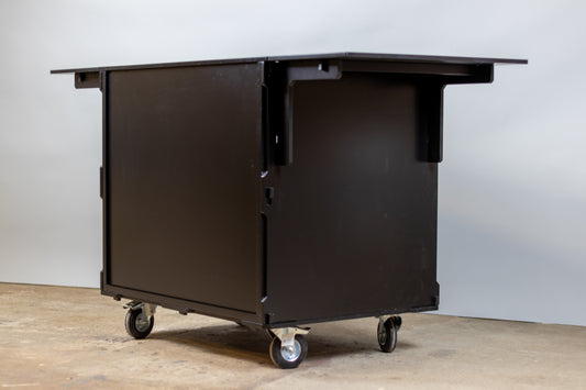 "Vendor Cart, Birch Plywood, Pop-Up Cart, Mobile Display Solution, Modern Portable, Easy Assembly, Customizable, Brand Identity, Business Owner Event Organizer, Food Truck, Street Vendor, Pop-Up Shop, Sustainable High-Quality, Lightweight, Durable, Minimalist Design, Brand Presence"