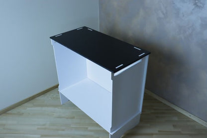 Portable Counter Display White/ Black top