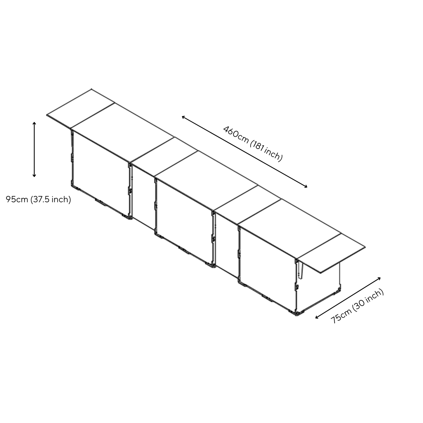 Expandable Bar Cart