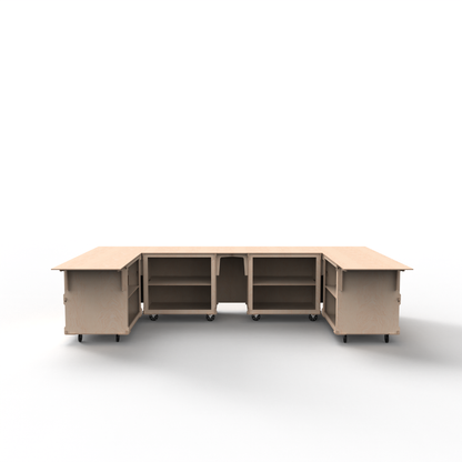 Modular U-Shaped Mobile Event Bar – 4-Cart Professional Setup