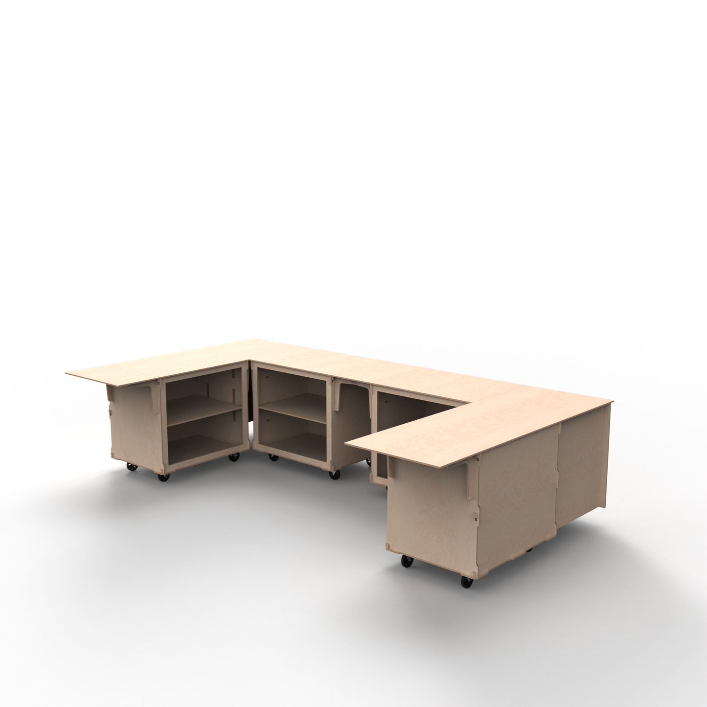 Modular U-Shaped Mobile Event Bar – 4-Cart Professional Setup