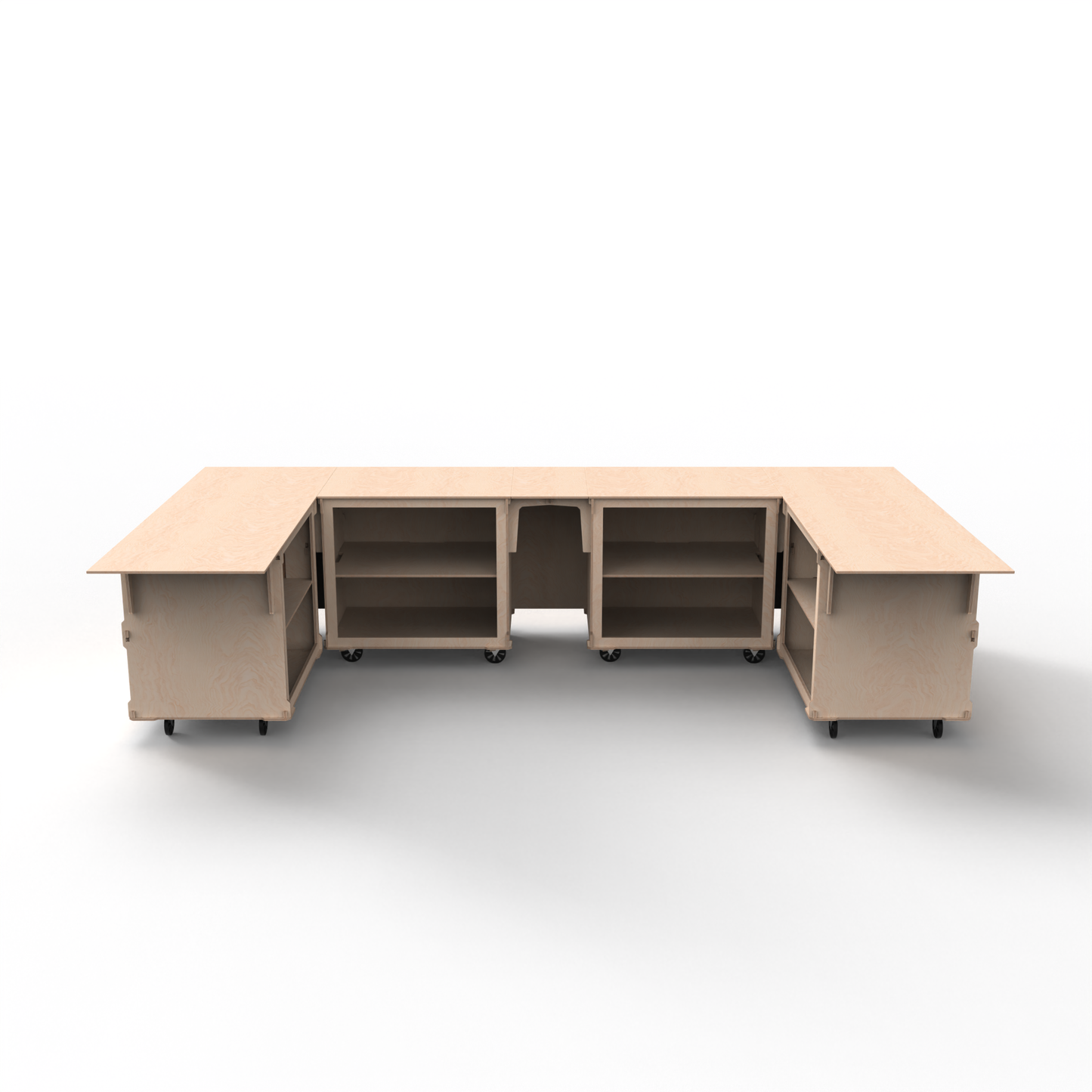 Modular U-Shaped Mobile Event Bar – 4-Cart Professional Setup