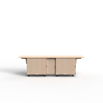 2-Cart Straight-Line Mobile Bar – Modular Event Counter with Straight Connector