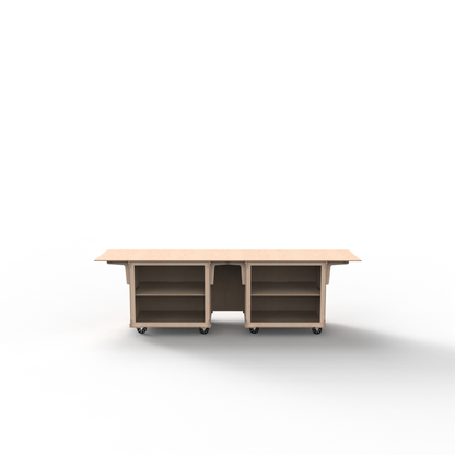 2-Cart Straight-Line Mobile Bar – Modular Event Counter with Straight Connector